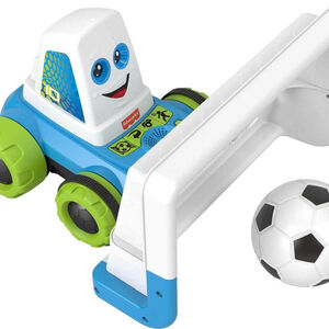 Fisher Price Goaldozer Electronic Soccer Net Toy with Lights Sounds 360 Motion